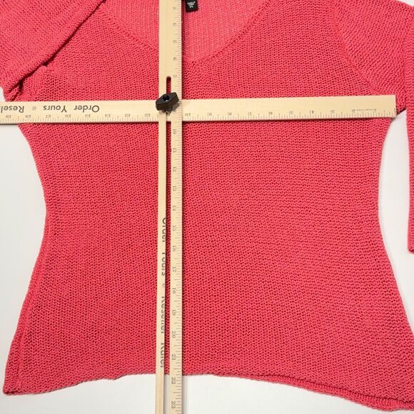 Eileen Fisher 100% Silk Sweater Pink 3/4 Sleeve Spring Women's Size Large Petite - Picture 12 of 12